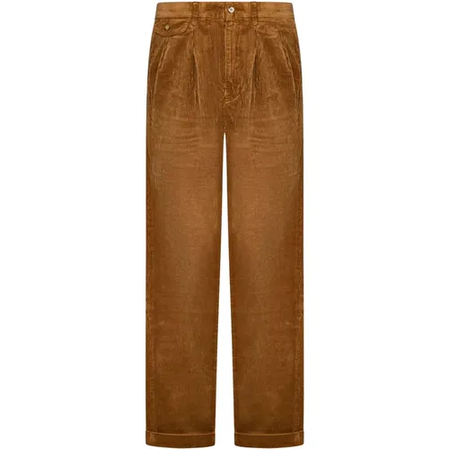 Chino Trousers with Double Pleat , male, Sizes: W32 - Polo Ralph Lauren - Modalova