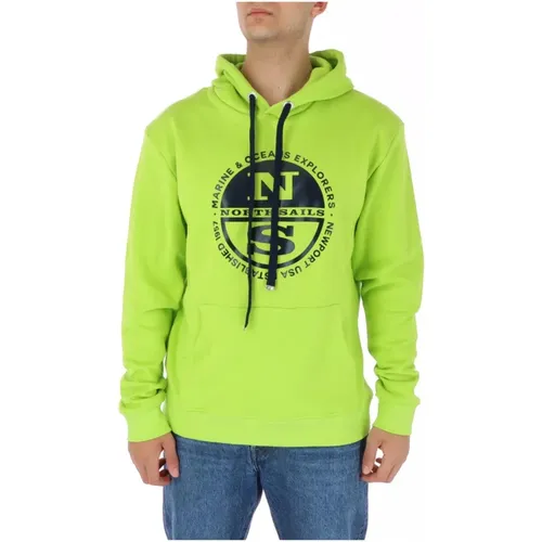 Grüner Print Sweatshirt für Männer , Herren, Größe: M - North Sails - Modalova