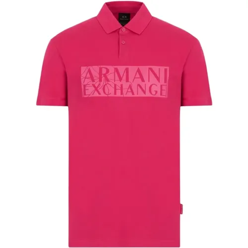 Klassisches Polo-Shirt mit Kragen , Herren, Größe: XS - Armani Exchange - Modalova
