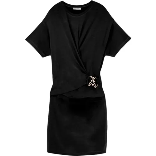 Short Sleeve Mini Dress with New Fly Strass , female, Sizes: M - PATRIZIA PEPE - Modalova