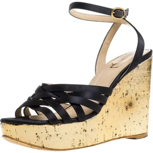 Pre-owned Satin sandals , female, Sizes: 3 UK - Yves Saint Laurent Vintage - Modalova