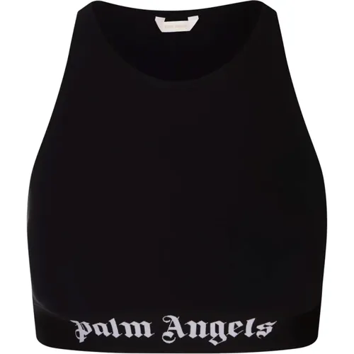 Sports Crop Top Racer Neckline , female, Sizes: S - Palm Angels - Modalova