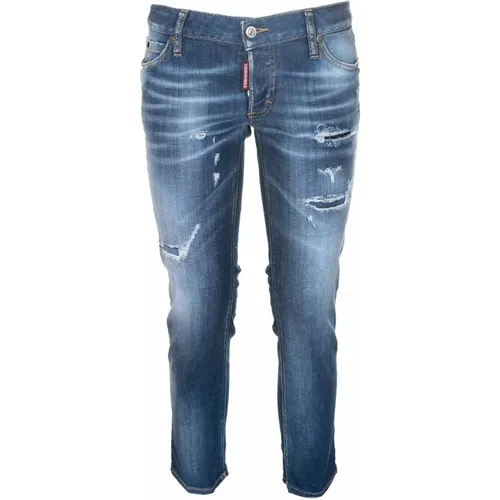 Jennifer Cropped Slim-fit Jeans , female, Sizes: 2XS - Dsquared2 - Modalova
