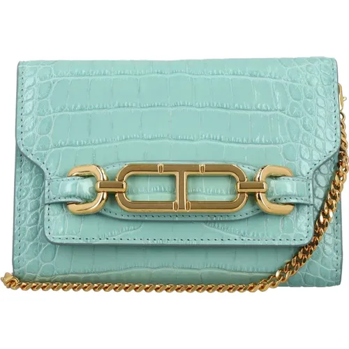 Pastel Torquise Handbag with Whitney Mini Chain , female, Sizes: ONE SIZE - Tom Ford - Modalova