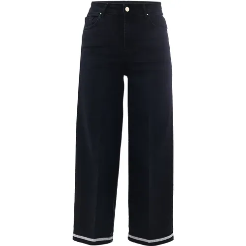 Weite Jeans mit glänzenden Details , Damen, Größe: W34 - Kocca - Modalova