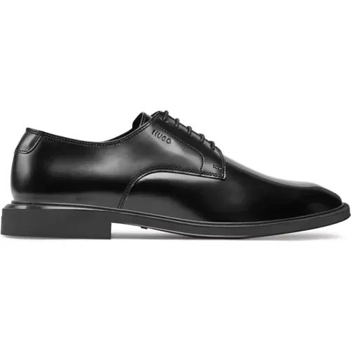 Schwarze Derby-Schuhe mit Quasten , Herren, Größe: 41 EU - Hugo Boss - Modalova