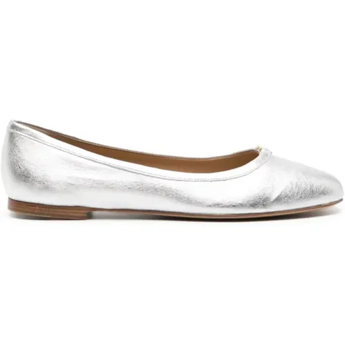 Metallic Flat Shoes Silver , female, Sizes: 4 UK, 6 UK, 2 UK, 3 UK - Chloé - Modalova