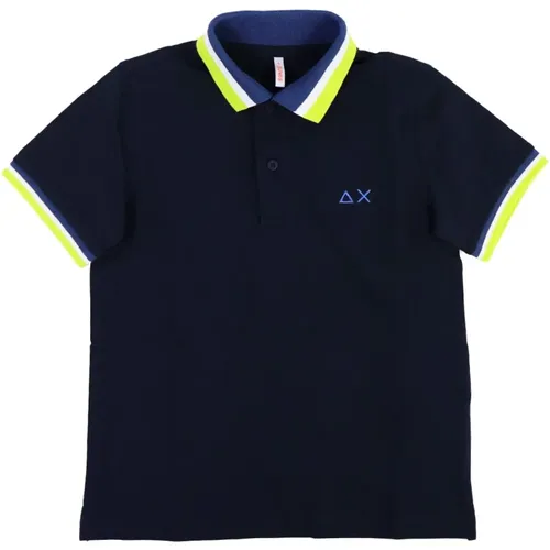 Navy Blue Polo Shirt Kinder Sun68 - Sun68 - Modalova
