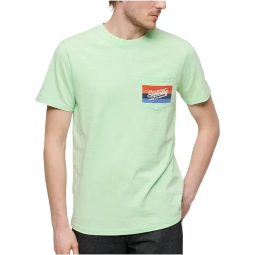 Gestreiftes Cali T-Shirt , Herren, Größe: S - Superdry - Modalova