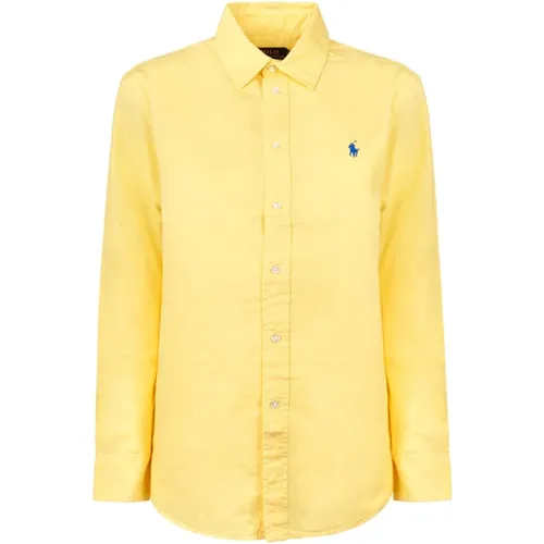 Goldenes Baumwoll-Polo-Shirt , Herren, Größe: M - Polo Ralph Lauren - Modalova