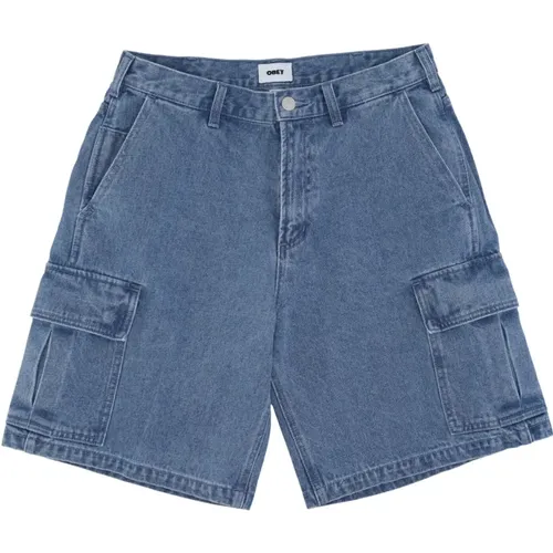 Cargo Denim Shorts Indigo Obey - Obey - Modalova