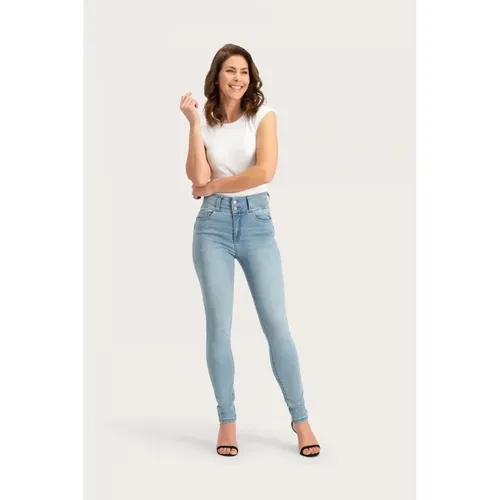 Hellblaue Slim Fit Jeans Bodine , Damen, Größe: W27 - Florez - Modalova
