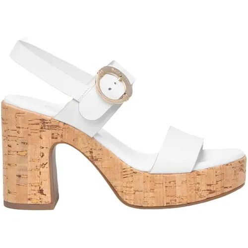 Leather Sandals Stylish Design , female, Sizes: 7 UK, 6 UK - Nerogiardini - Modalova