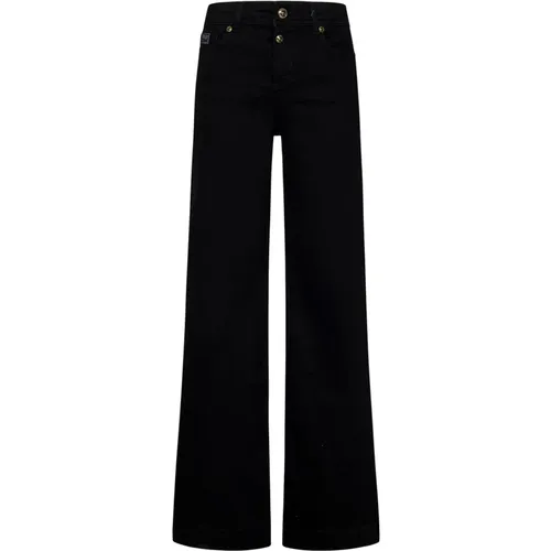 High-Waisted Wide Leg Jeans , female, Sizes: W28, W27, W26 - Versace Jeans Couture - Modalova