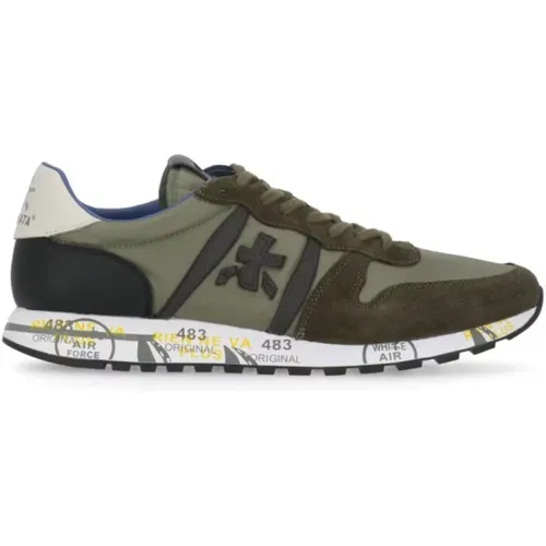 Grün Weiße Wildleder Ledersneakers - Premiata - Modalova