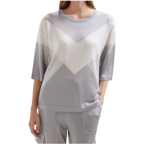 Geometric Lurex Sweater , female, Sizes: M, XS - Kangra - Modalova