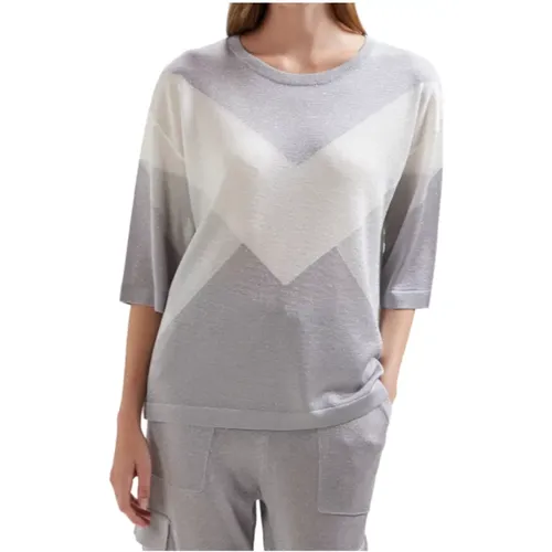 Geometric Lurex Sweater , female, Sizes: M, XS, S - Kangra - Modalova