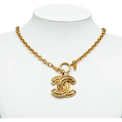 Pre-owned Gold necklaces , female, Sizes: ONE SIZE - Chanel Vintage - Modalova