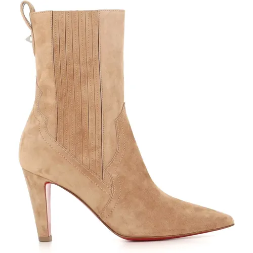 Sand Wildleder Stiefeletten - Christian Louboutin - Modalova