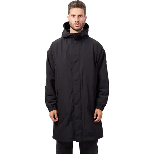 Water-Repellent Hooded Coat with Relaxed Fit , male, Sizes: M, XL, XS, L, S, 2XL - Hugo Boss - Modalova