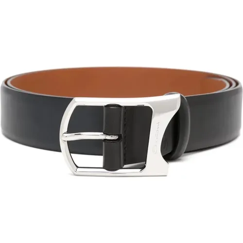 Italian Leather Belt , male, Sizes: ONE SIZE - Santoni - Modalova