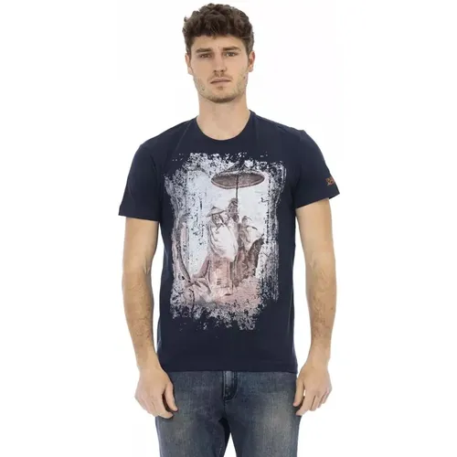 Short Sleeve T-Shirt with Frontprint , male, Sizes: S, XL, 3XL, M - Trussardi - Modalova