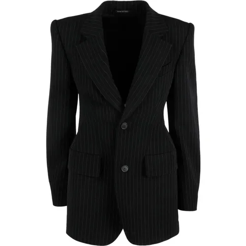 Pinstripe Hourglass Jacket , female, Sizes: S - Balenciaga - Modalova