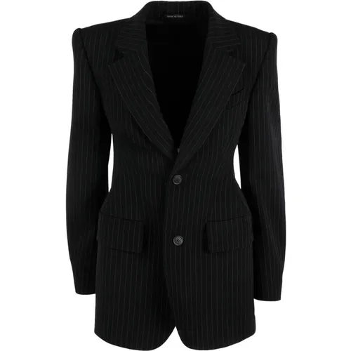 Pinstripe Hourglass Jacket , female, Sizes: S, XS - Balenciaga - Modalova