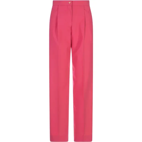 Fuchsia Cotton Tailored Trousers , female, Sizes: XS, 2XS, S - Palm Angels - Modalova