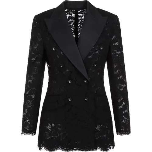 Lace Jacket Women's Fashion , female, Sizes: XS - Dolce & Gabbana - Modalova