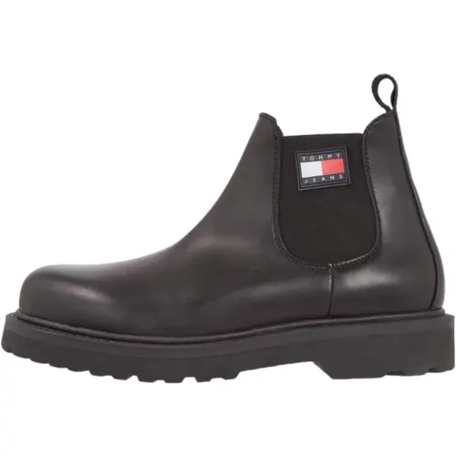 Bota napa leather Tommy Jeans , male, Sizes: 8 UK, 9 UK, 7 UK, 6 UK, 11 UK, 10 UK - Tommy Hilfiger - Modalova