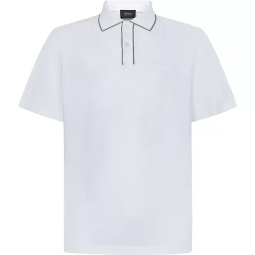 Cotton Polo Shirt with Logo Embroidery , male, Sizes: L, S, M, XL - Brioni - Modalova