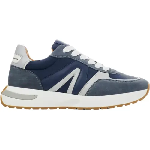 Blaue Runner Sneakers Sportlicher Stil , Herren, Größe: 43 EU - Alexander Smith - Modalova