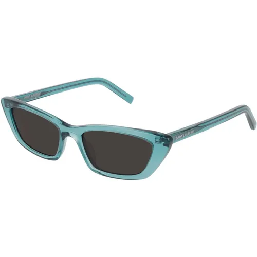 Klassische Schwarze Sonnenbrille , Damen, Größe: 52 MM - Saint Laurent - Modalova