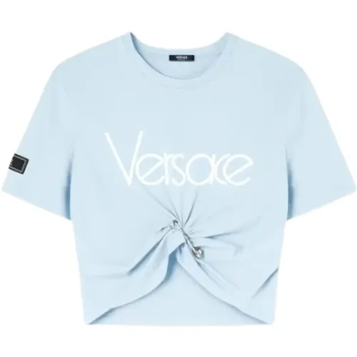 Stilvolle T-Shirts und Polos , Damen, Größe: XS - Versace - Modalova