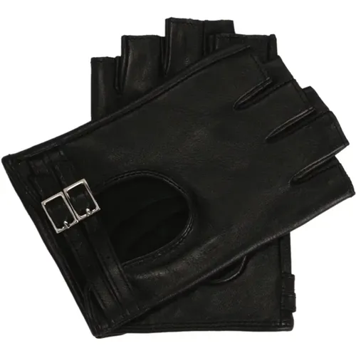 Fingerlose Lederküsse Handschuhe , Damen, Größe: M - Kazar - Modalova