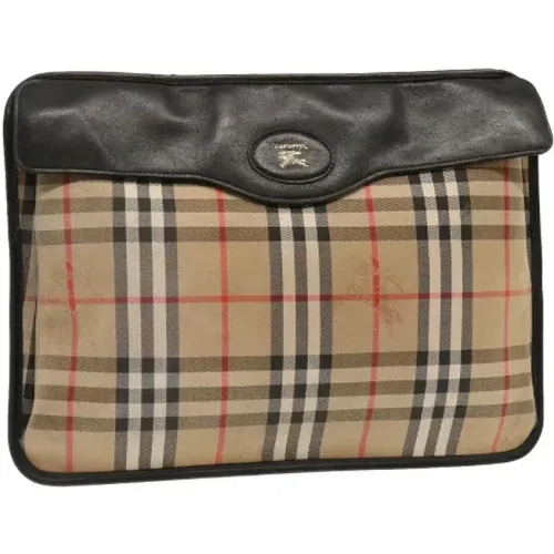 Pre-owned Canvas clutches , female, Sizes: ONE SIZE - Burberry Vintage - Modalova