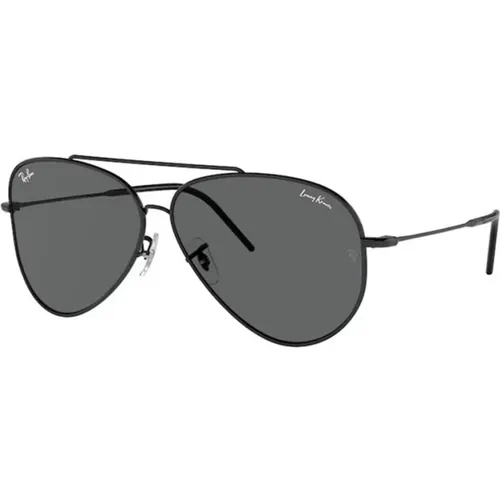 Reverse Aviator Sonnenbrille Schwarz Dunkelgrau , unisex, Größe: 62 MM - Ray-Ban - Modalova