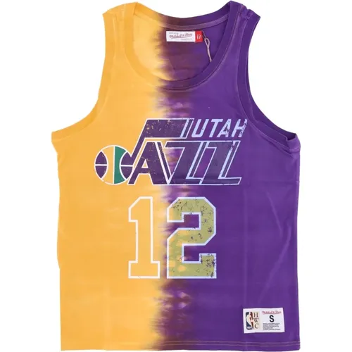 Utah Jazz Tie Dye Tank Top , Herren, Größe: L - Mitchell & Ness - Modalova