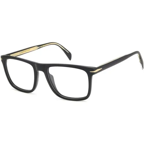 Matte Black Gold Brille - Eyewear by David Beckham - Modalova