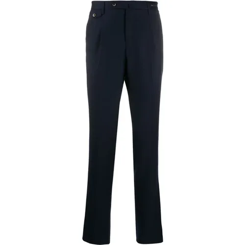 Blaue Wollmischung Tapered Hose - PT Torino - Modalova