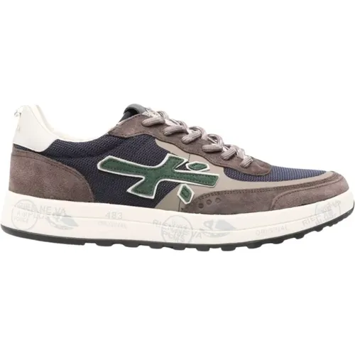 Suede Leather Sneakers in Brown/Gray , male, Sizes: 10 UK, 11 UK, 12 UK - Premiata - Modalova