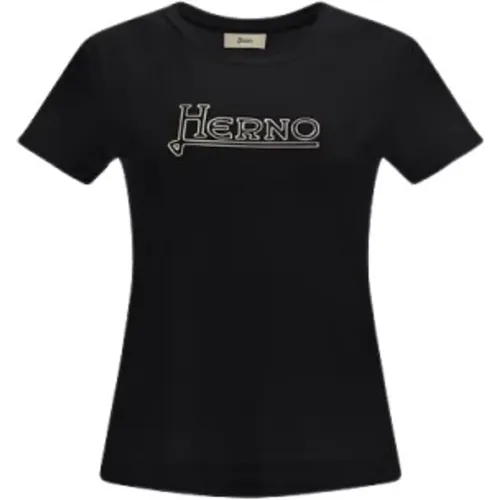 Jg0010D T-Shirt Interlock Jersey Chain - , female, Sizes: L - Herno - Modalova