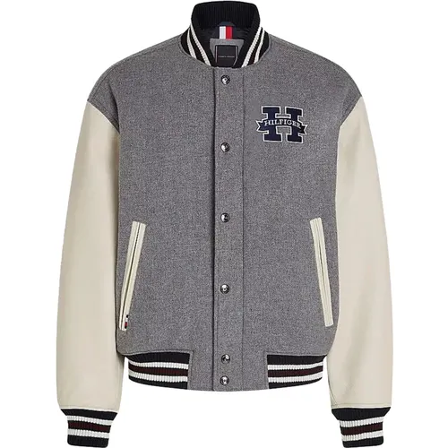 Leder Varsity Jacke Tommy Hilfiger - Tommy Hilfiger - Modalova