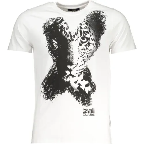 Short Sleeve Logo Print T-Shirt , male, Sizes: 2XL, M, XL, L - Cavalli Class - Modalova