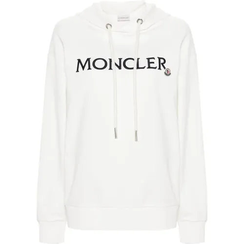 Logo Cotton Hoodie Sweater , female, Sizes: M, S, XS, L - Moncler - Modalova