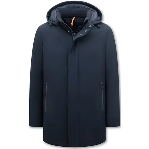 Winter jacket for men with detachable hood - 8766 , male, Sizes: S, L, 2XL, M, XL - Enos - Modalova