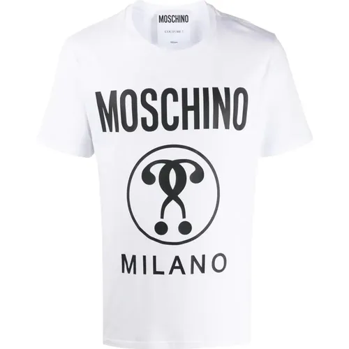 Weiße T-Shirts und Polos , Herren, Größe: XS - Moschino - Modalova