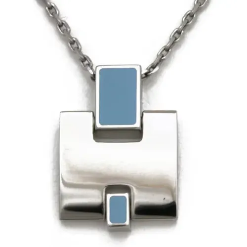 Pre-owned Hermes necklace in silver metal , female, Sizes: ONE SIZE - Hermès Vintage - Modalova