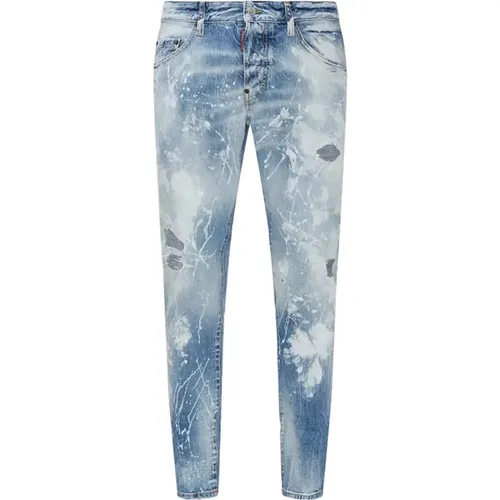 Cropped Denim Jeans , Herren, Größe: XS - Dsquared2 - Modalova